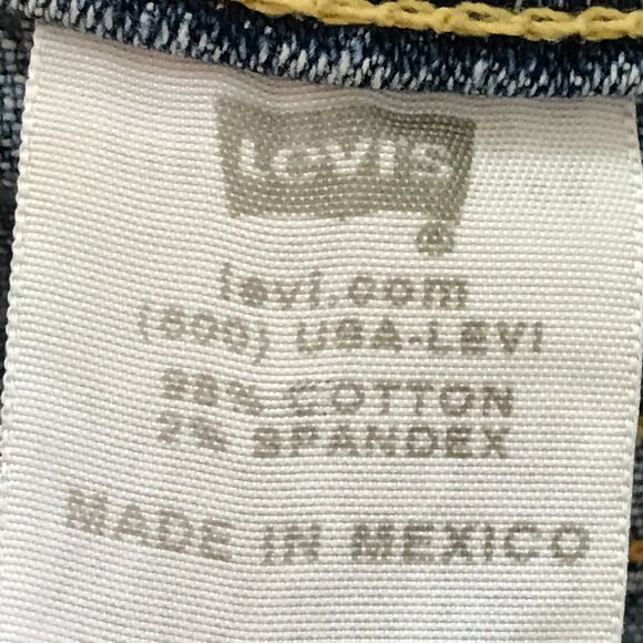 Levi's 519 Flare Jeans Women 11M Blue Mid Rise Medium Wash Stretch Skater Grunge - Picture 11 of 12